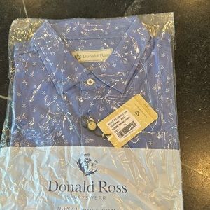Donald Ross XL short sleeve polo light blue